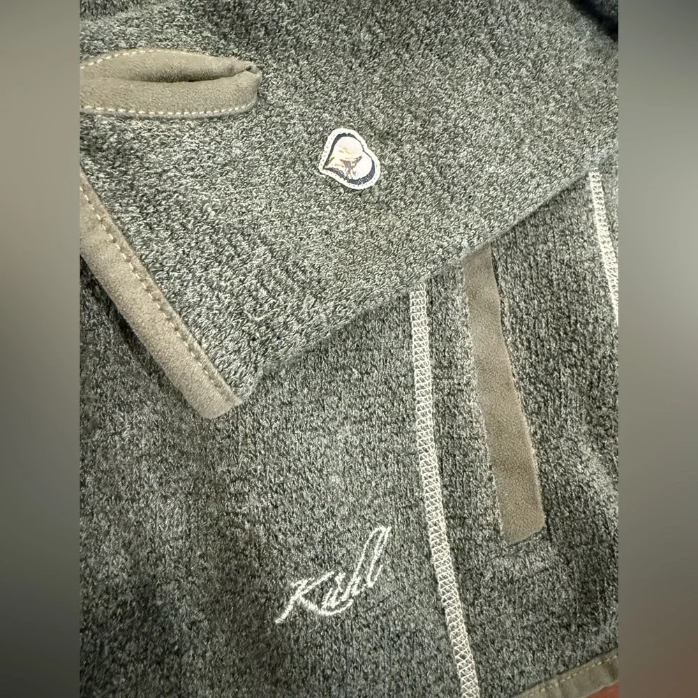 Kuhl Alpaca Fleece Zip Jacket Small Forest Green Thumb Holes - Picture 10 of 10
